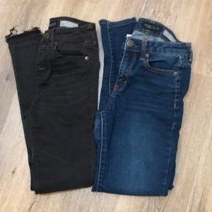 Aeropostale High Waisted Skinny Jean Jeggings Blue Black